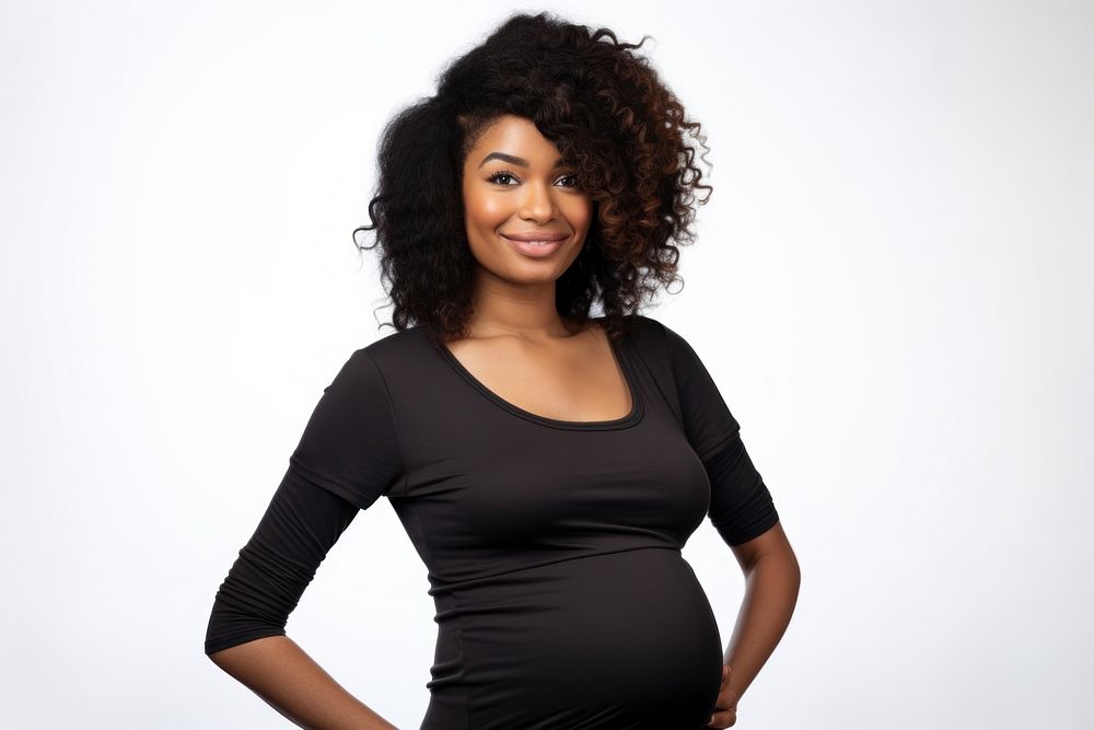Pregnant portrait sleeve smile. AI generated Image by rawpixel.