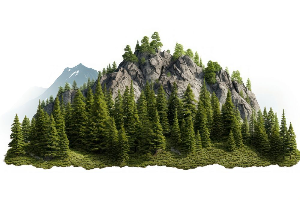 Mountain forest vegetation outdoors. AI generated Image by rawpixel.