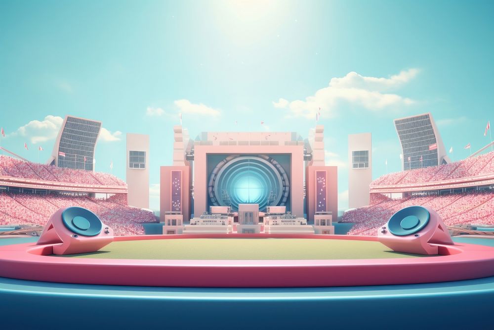 Architecture stadium planetarium outdoors. AI generated Image by rawpixel.