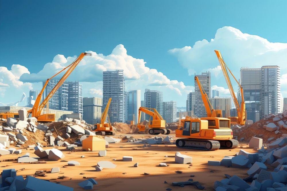 Construction  building city. AI generated Image by rawpixel.
