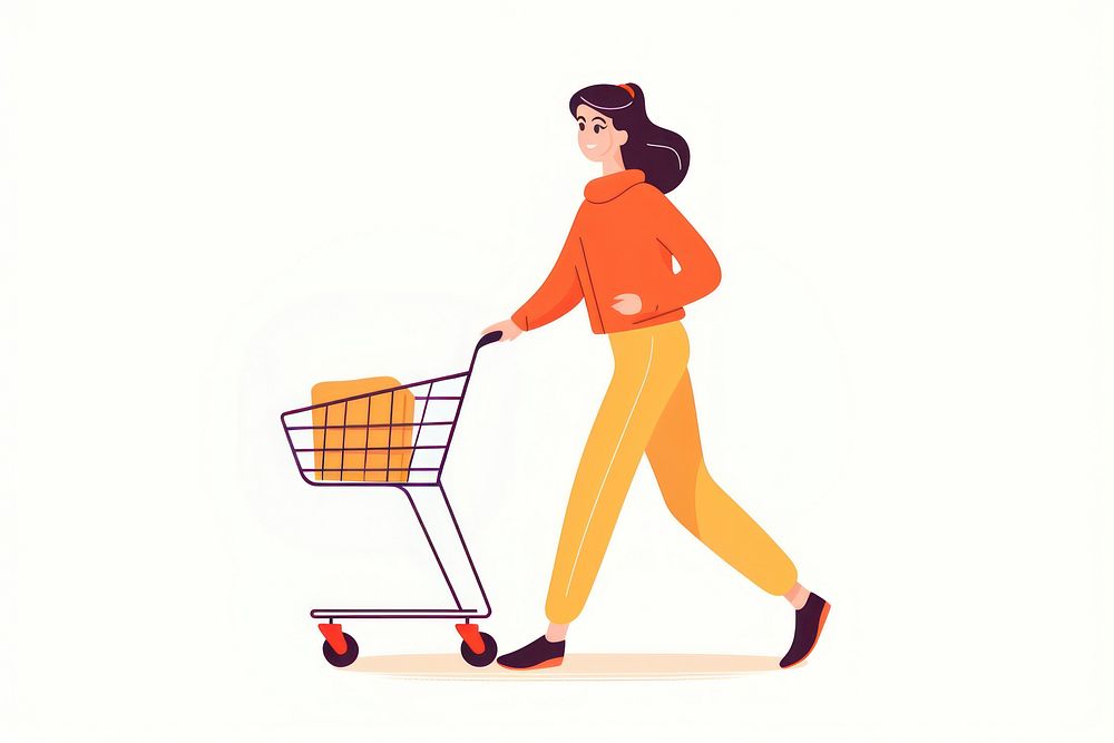 Supermarket shopping walking adult. AI generated Image by rawpixel.