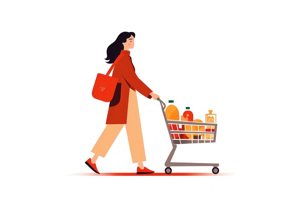 Supermarket shopping adult woman. AI generated Image by rawpixel.