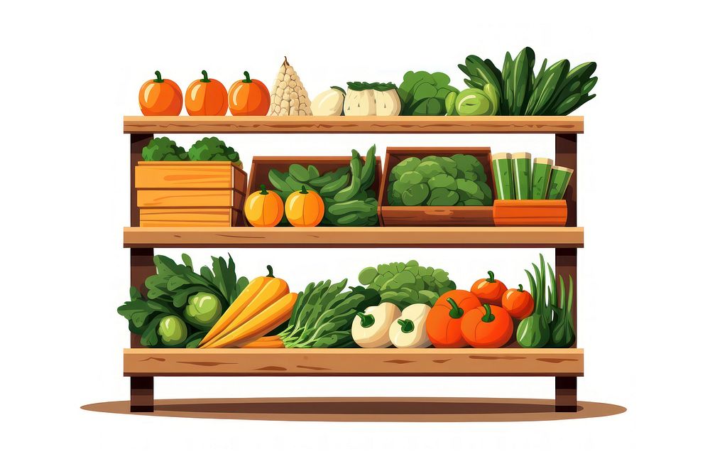 Vegetable shelf supermarket carrot. AI generated Image by rawpixel.