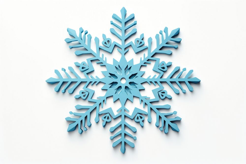 Snowflake white leaf white background. AI generated Image by rawpixel.