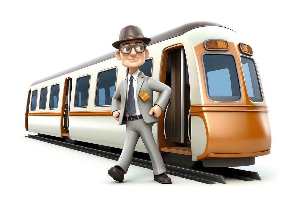 Train vehicle railway cartoon. AI generated Image by rawpixel.