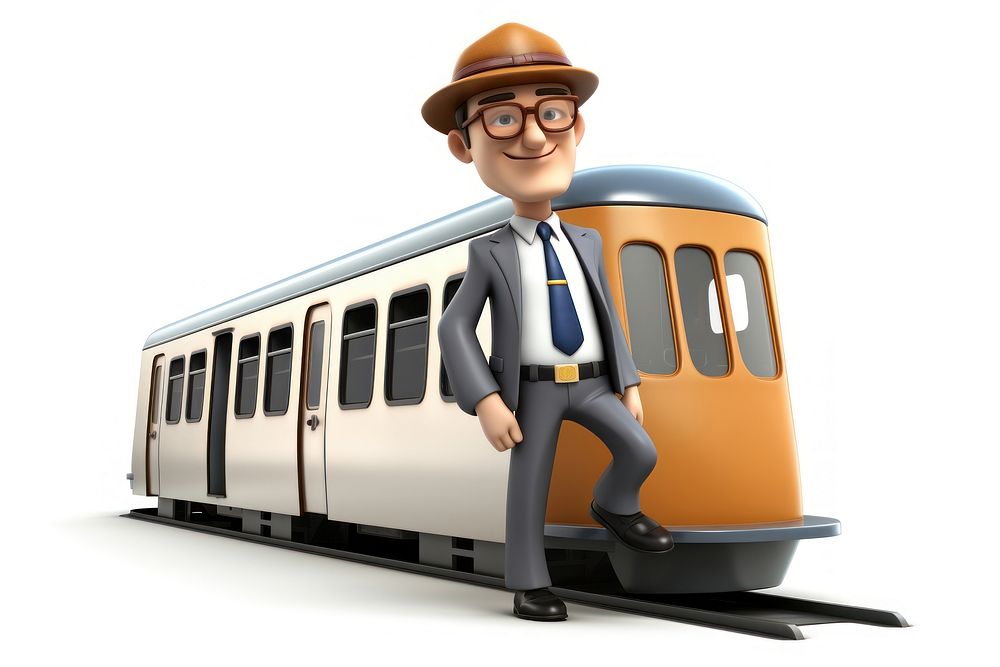 Vehicle cartoon train bus. AI generated Image by rawpixel.