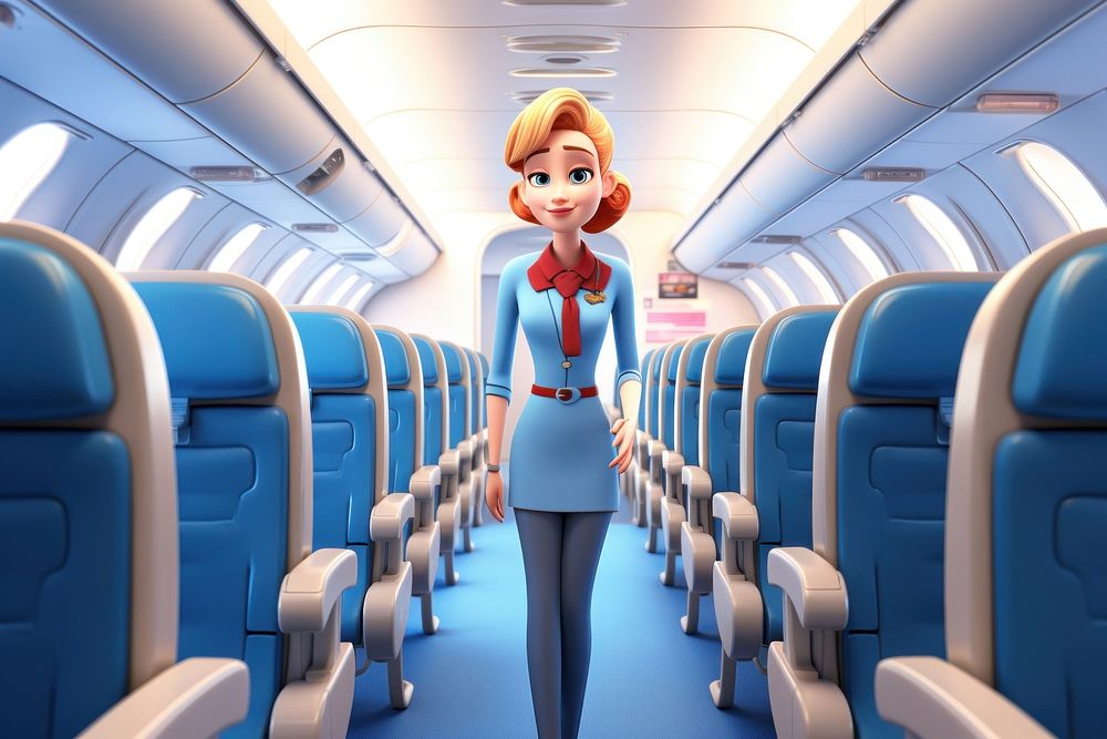 Airplane aircraft vehicle cartoon. AI generated Image by rawpixel.