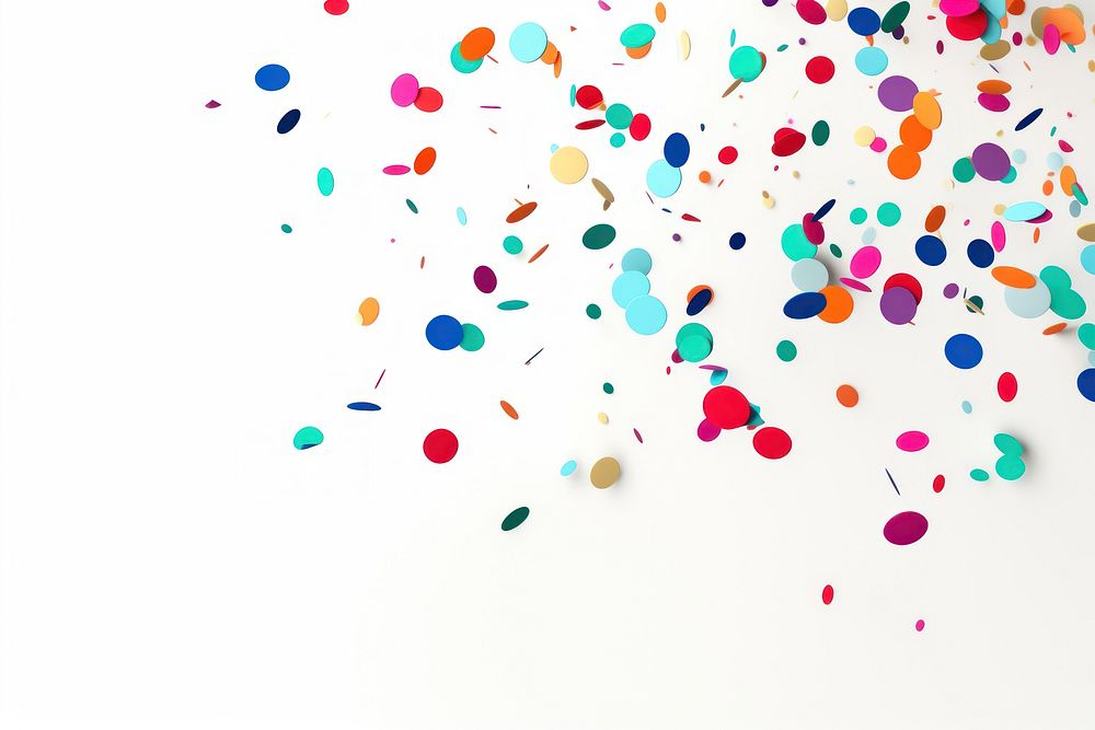 Confetti backgrounds white background celebration. AI generated Image by rawpixel.