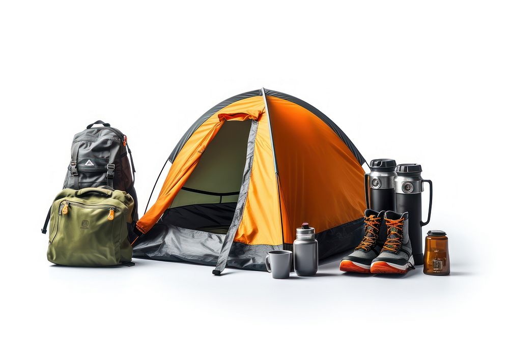 Camping backpack outdoors tent. AI generated Image by rawpixel.