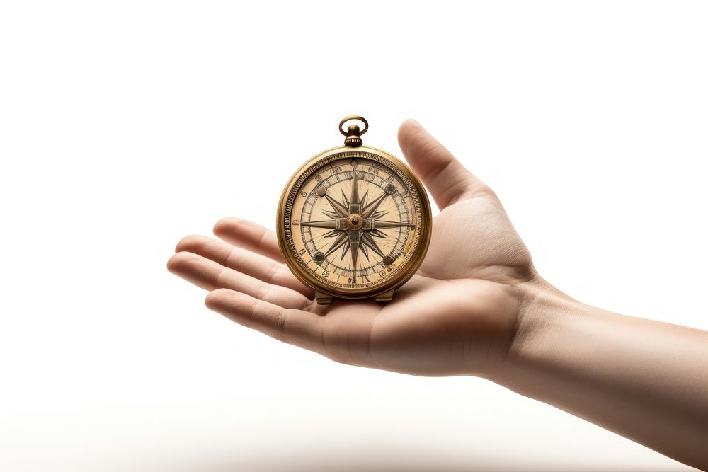 Compass locket human hand. AI generated Image by rawpixel.