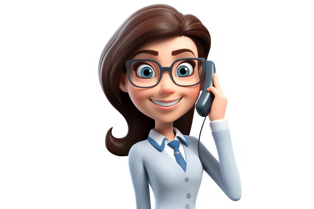 Businesswoman cartoon adult white background. AI generated Image by rawpixel.