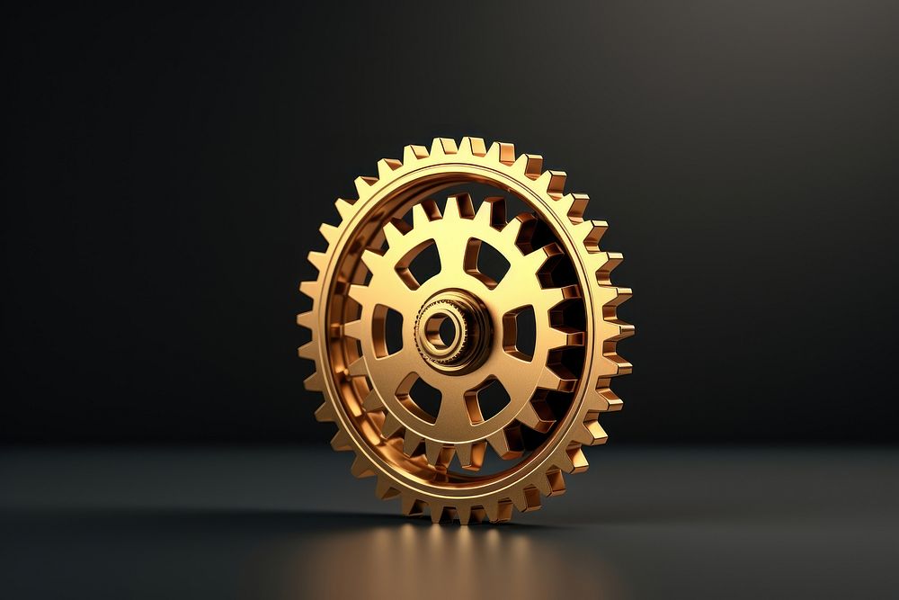 Wheel gear clockworks machinery. AI generated Image by rawpixel.