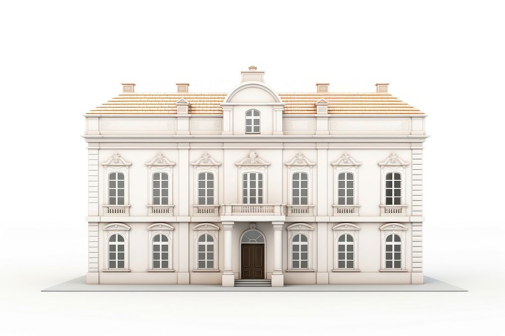 Building architecture house white background. AI generated Image by rawpixel.
