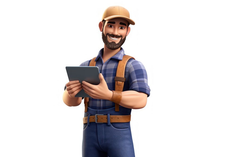 Farmer computer holding adult. AI generated Image by rawpixel.