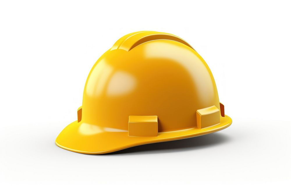 Hardhat helmet white background construction. AI generated Image by rawpixel.