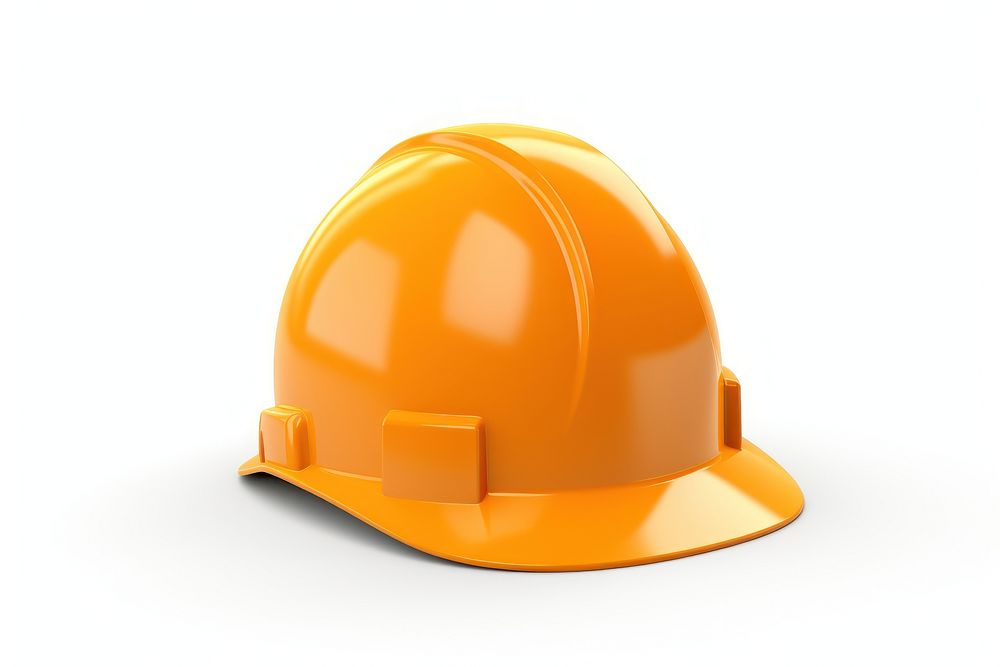 Hardhat helmet white background construction. AI generated Image by rawpixel.