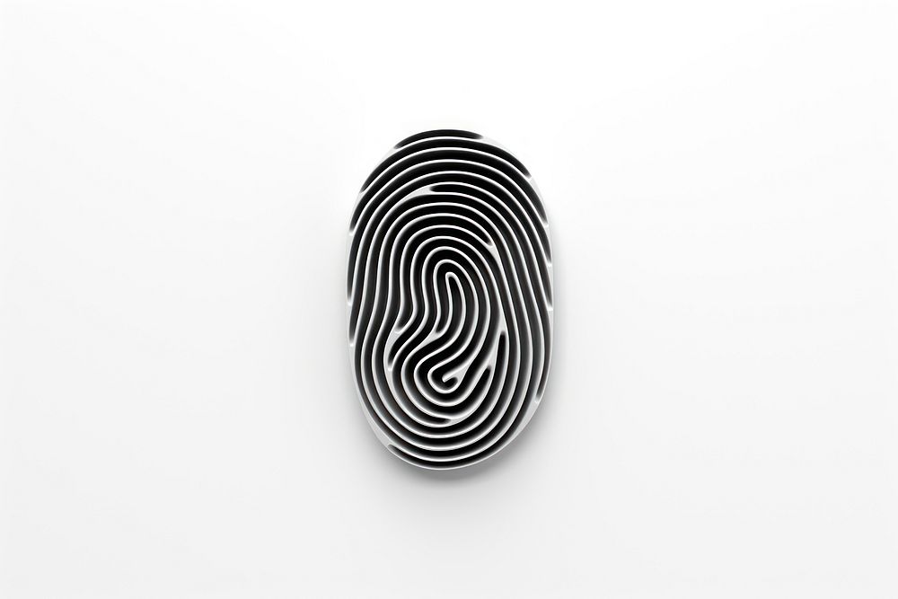Human fingerprint white background accessories monochrome. AI generated Image by rawpixel.