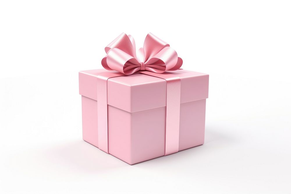 Gift box pink white background. AI generated Image by rawpixel.