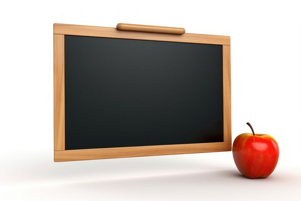 Blackboard apple fruit food. AI generated Image by rawpixel.