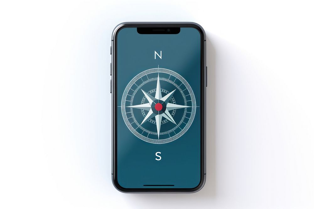 Electronics compass phone technology. AI generated Image by rawpixel.