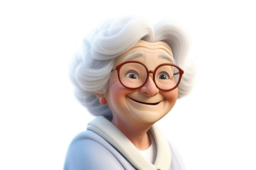 Portrait glasses smiling cartoon. AI generated Image by rawpixel.