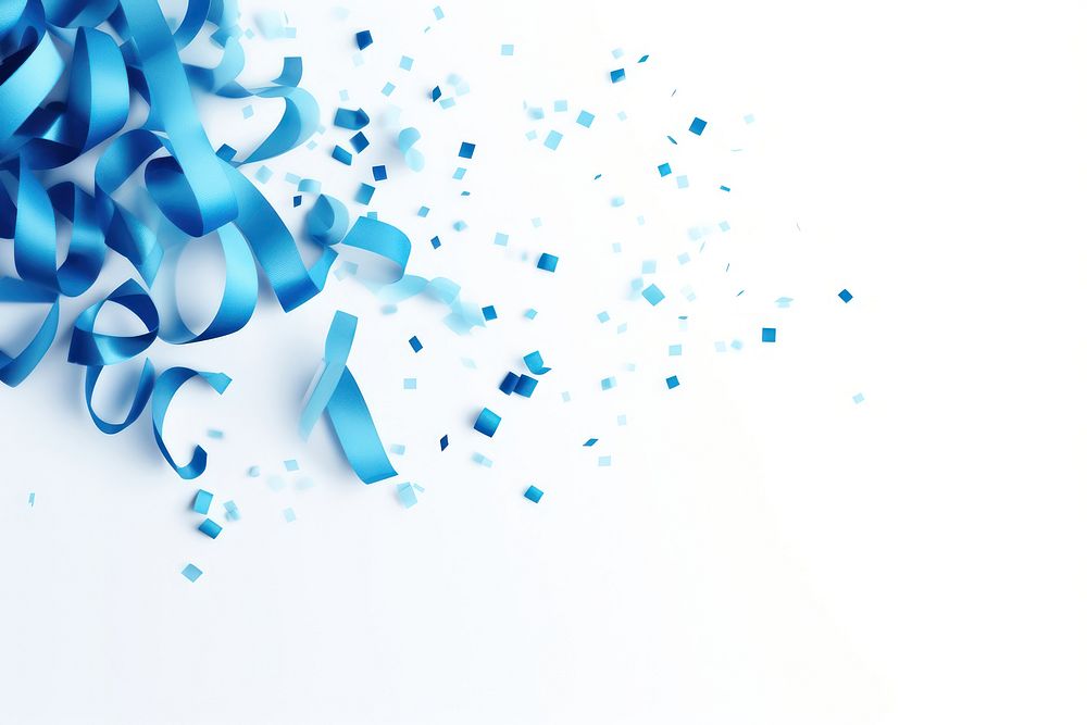 Confetti backgrounds ribbon blue. AI generated Image by rawpixel.