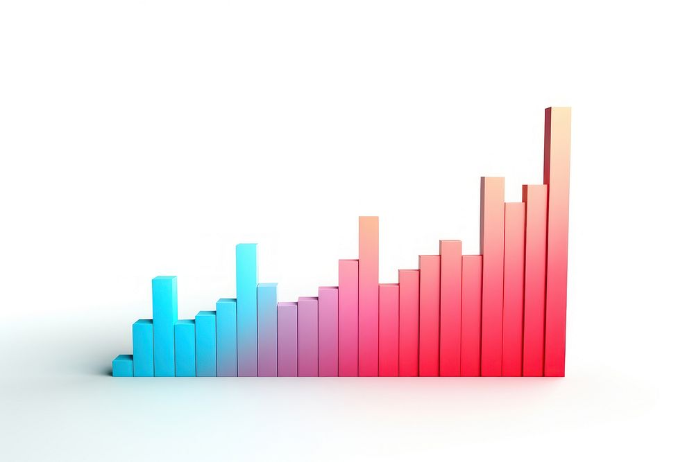 Graph chart white background investment. AI generated Image by rawpixel.