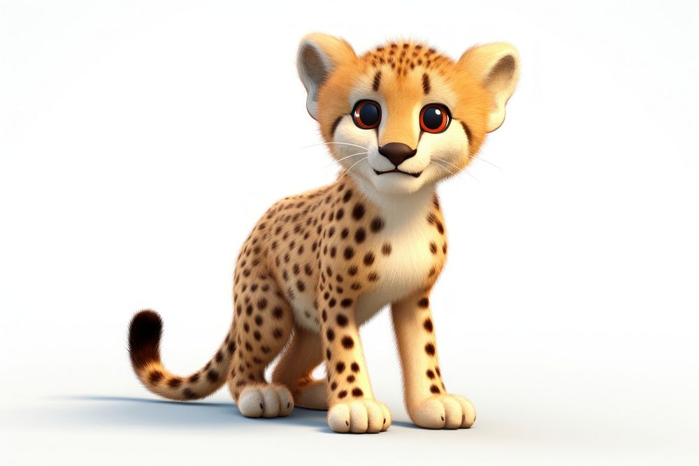 Cheetah wildlife cartoon animal. AI generated Image by rawpixel.