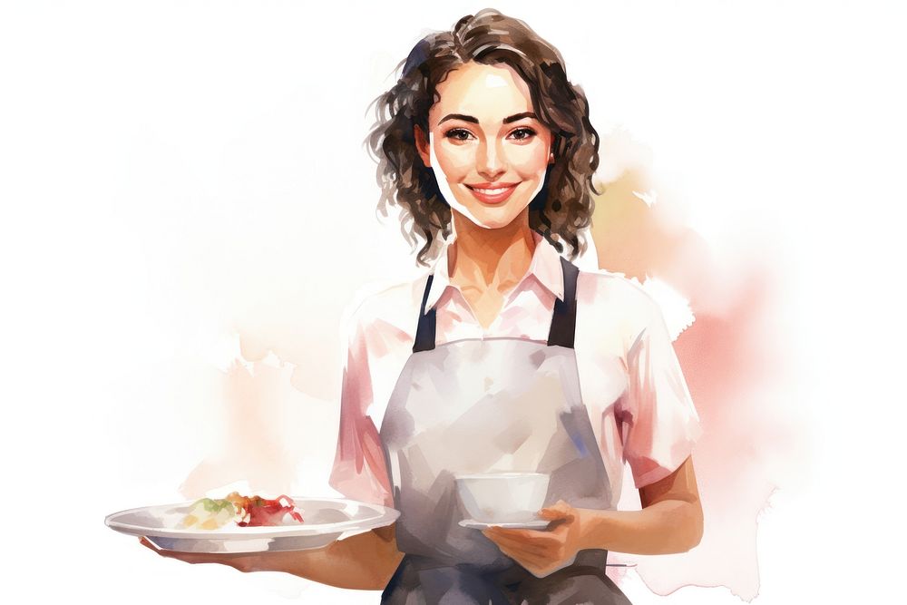 Smiling female adult chef. AI generated Image by rawpixel.