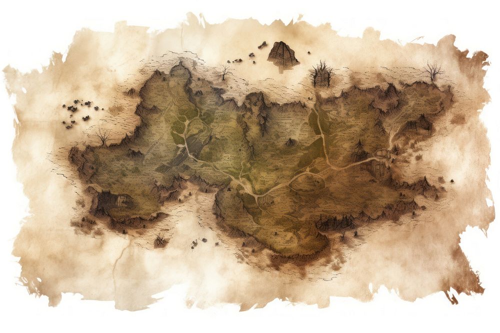 Old map painting backgrounds drawing. AI generated Image by rawpixel.