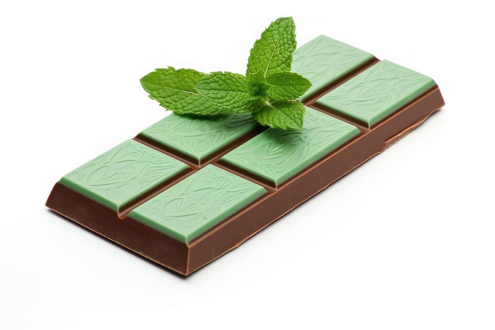 Chocolate bar dessert plant herbs. AI generated Image by rawpixel.