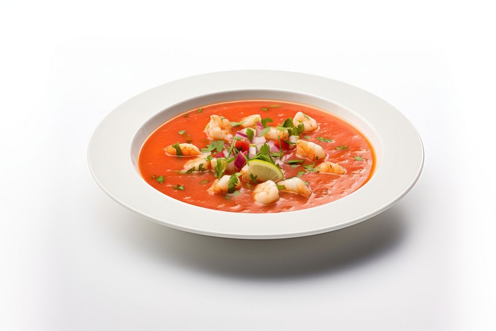Spain food plate soup meal. AI generated Image by rawpixel.