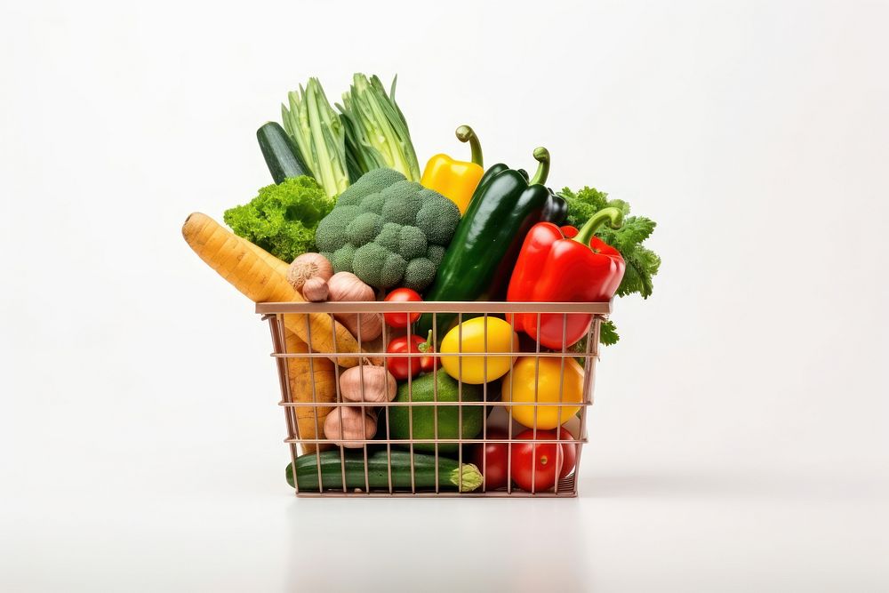 Vegetable basket fruit plant. AI generated Image by rawpixel.
