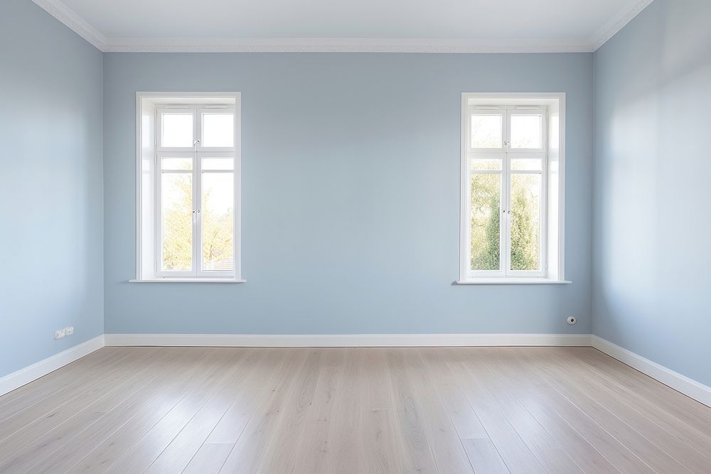 Flooring window room blue. 