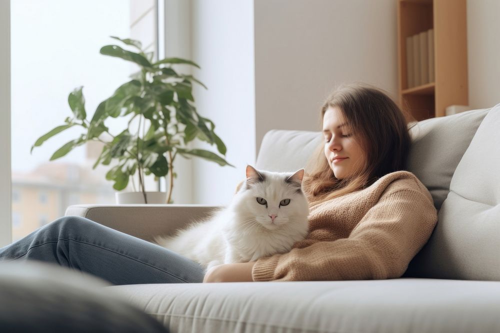 Animal mammal adult sofa. 