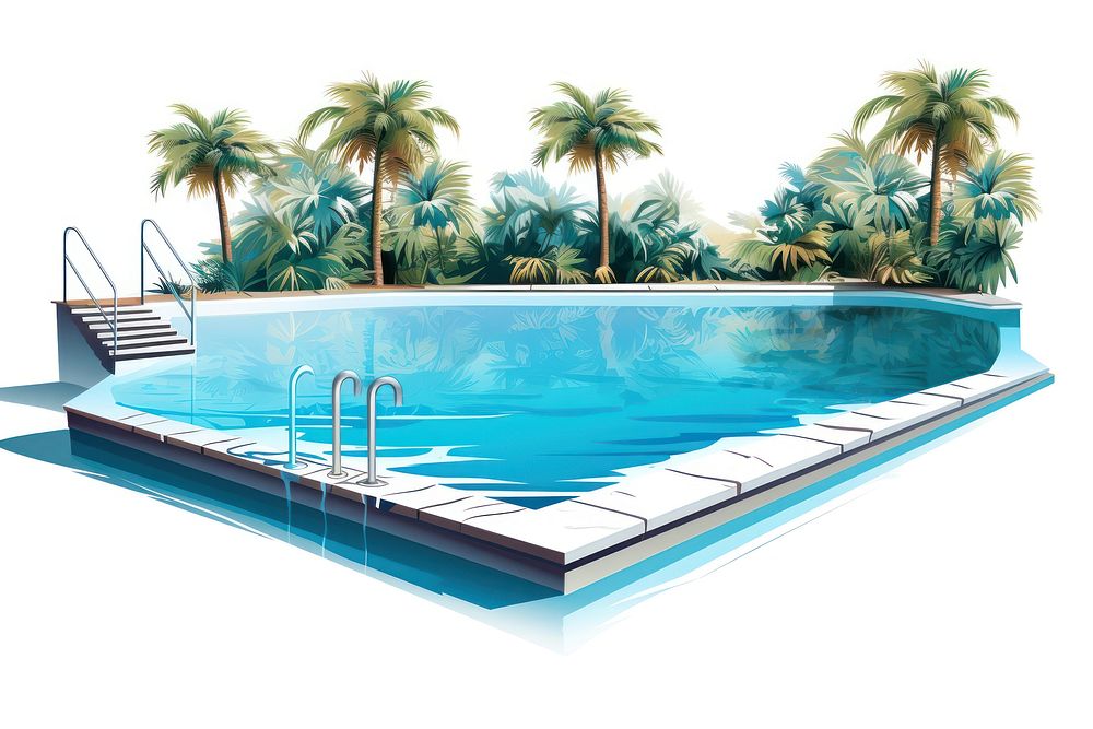 Swimming outdoors resort sports. AI generated Image by rawpixel.