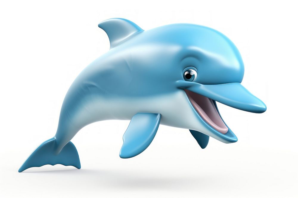 Dolphin cartoon animal mammal. AI generated Image by rawpixel.