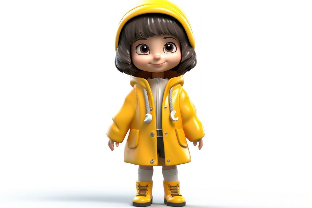 Raincoat cartoon protection portrait. AI generated Image by rawpixel.