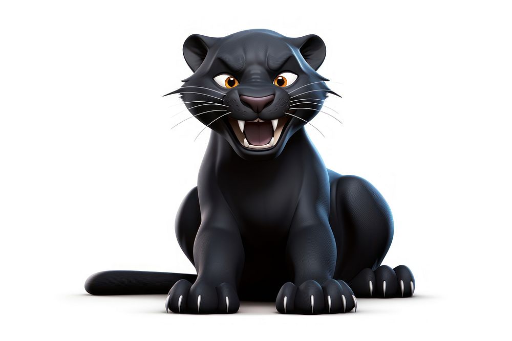Animal cartoon panther mammal. AI generated Image by rawpixel.