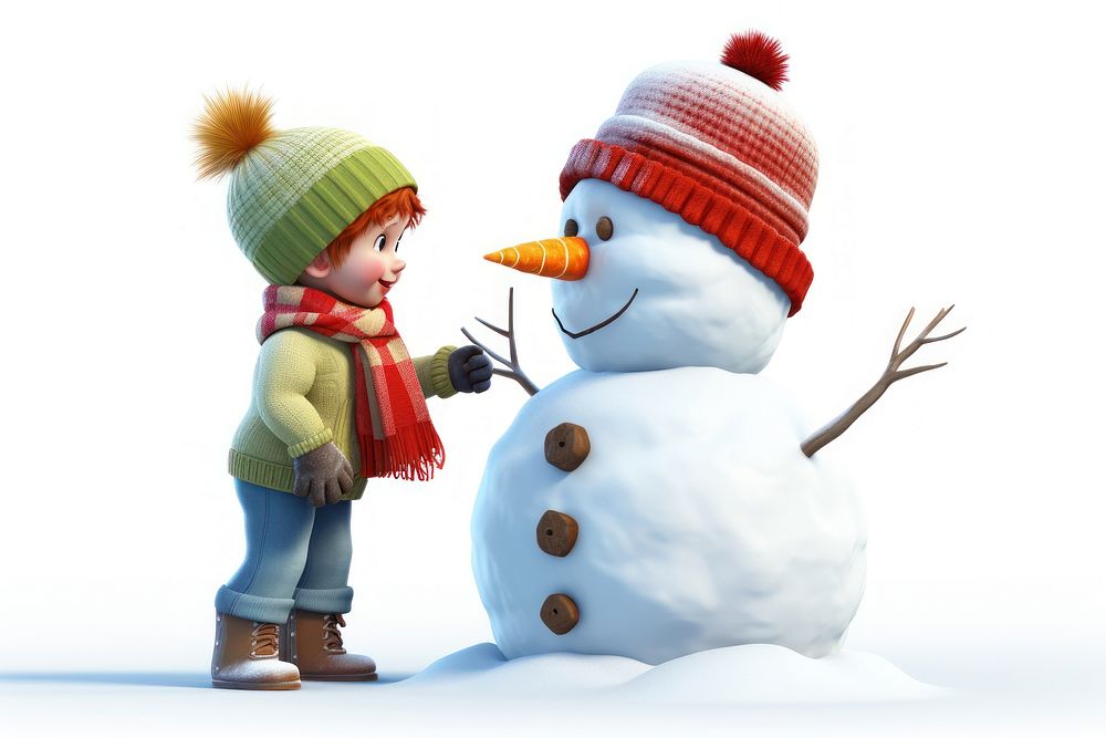 Snowman winter cartoon glove. AI generated Image by rawpixel.
