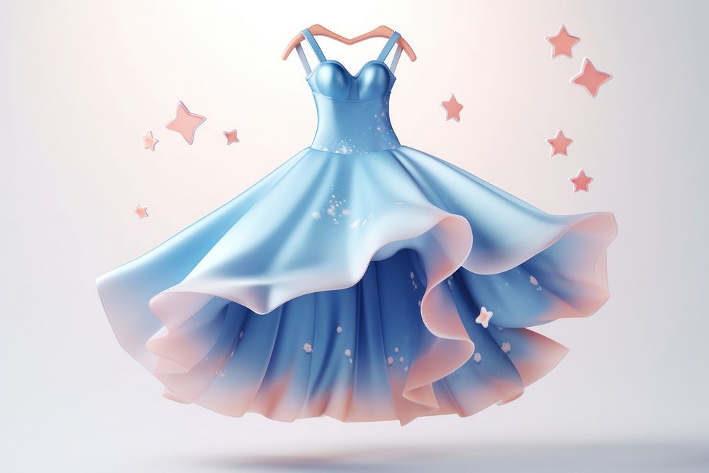 Dress fashion cartoon gown. AI generated Image by rawpixel.