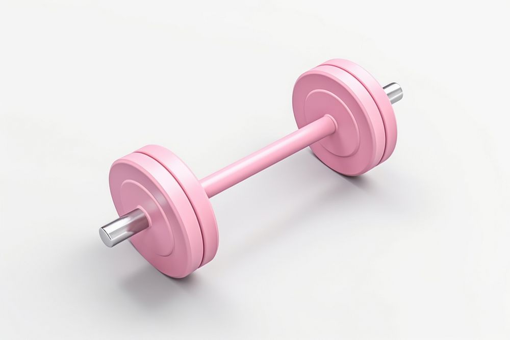 Barbell sports gym white background. 