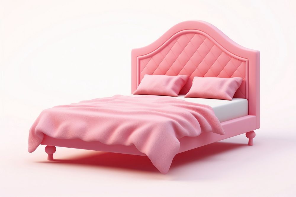 Bed furniture bedroom comfortable. AI generated Image by rawpixel.