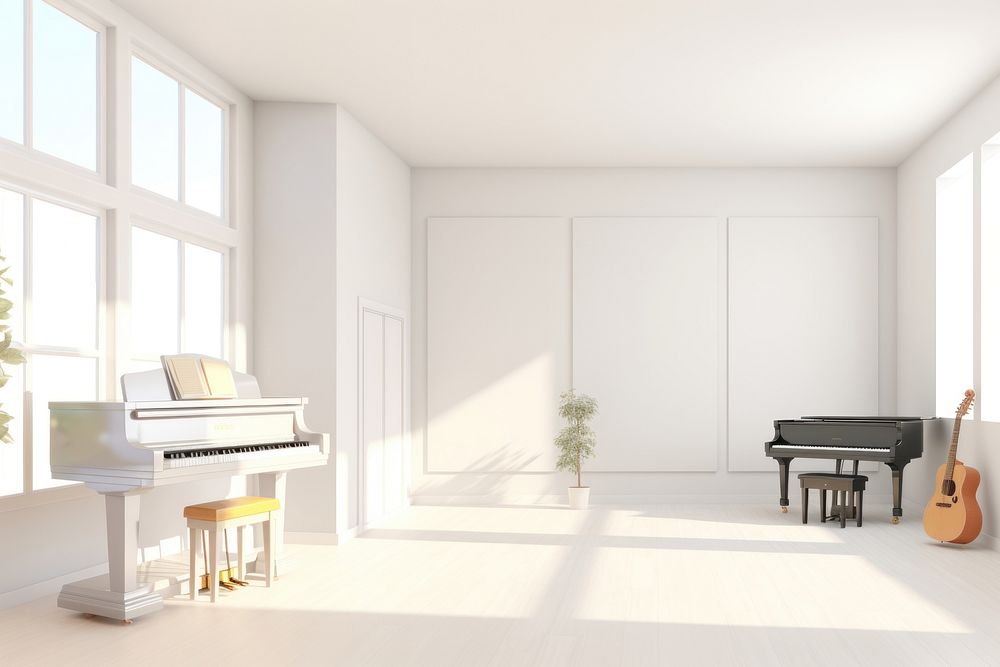 Furniture flooring keyboard piano. AI generated Image by rawpixel.
