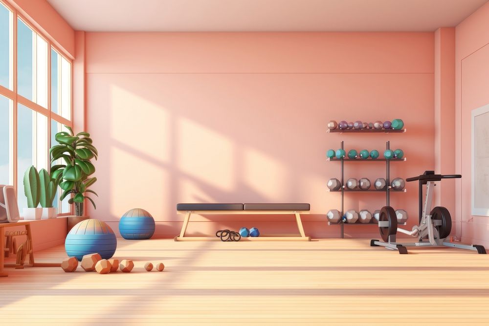 Sports fitness room gym. AI generated Image by rawpixel.