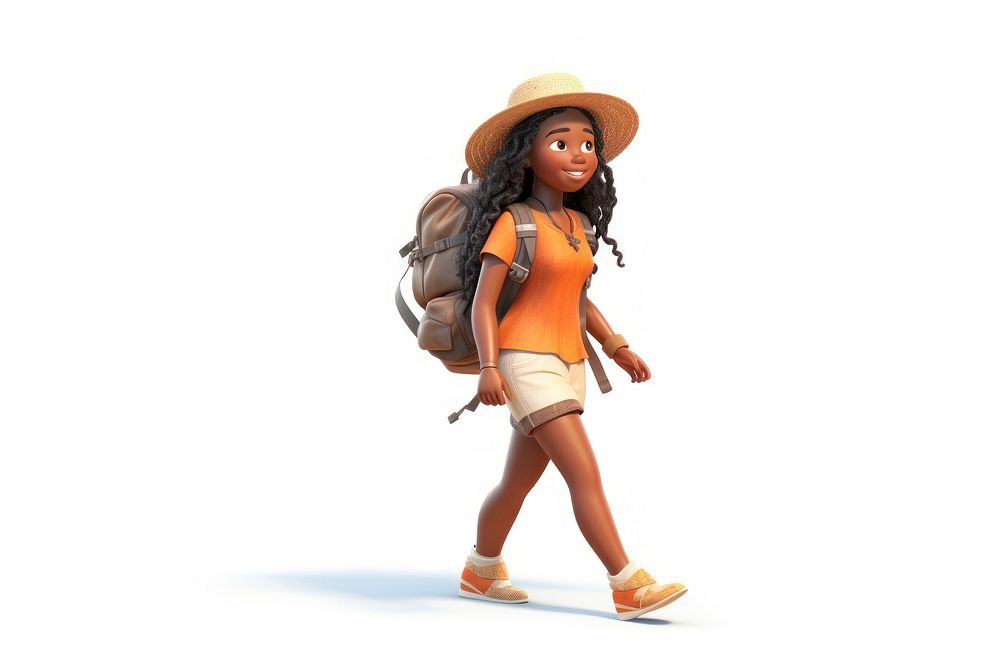 Walking cartoon female toy. AI generated Image by rawpixel.