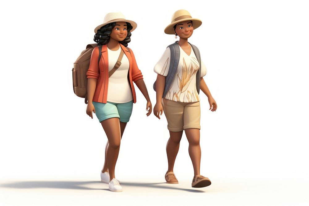 Walking shorts female adult. AI generated Image by rawpixel.