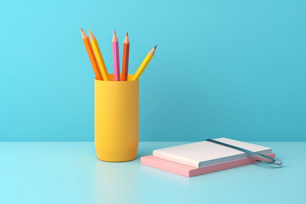 Pencil office supplies creativity education. AI generated Image by rawpixel.