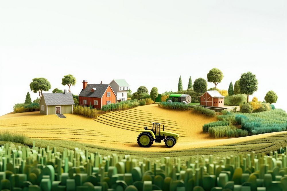 Agriculture landscape field outdoors. AI generated Image by rawpixel.