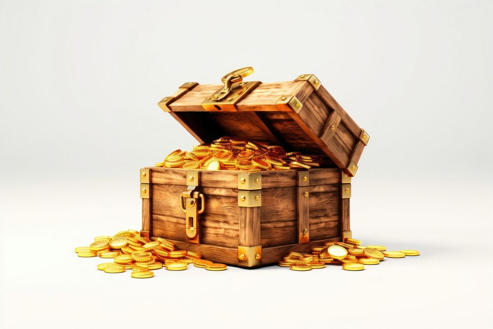 Treasure white background investment container. AI generated Image by rawpixel.